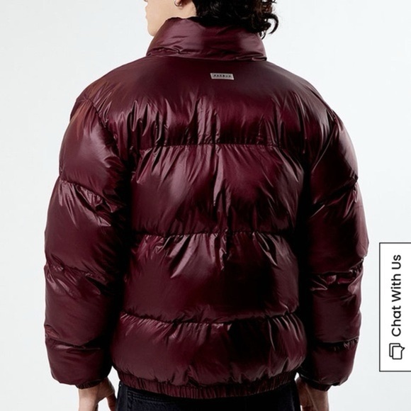 PacSun Burgundy Puffer Jacket - Picture 3 of 8